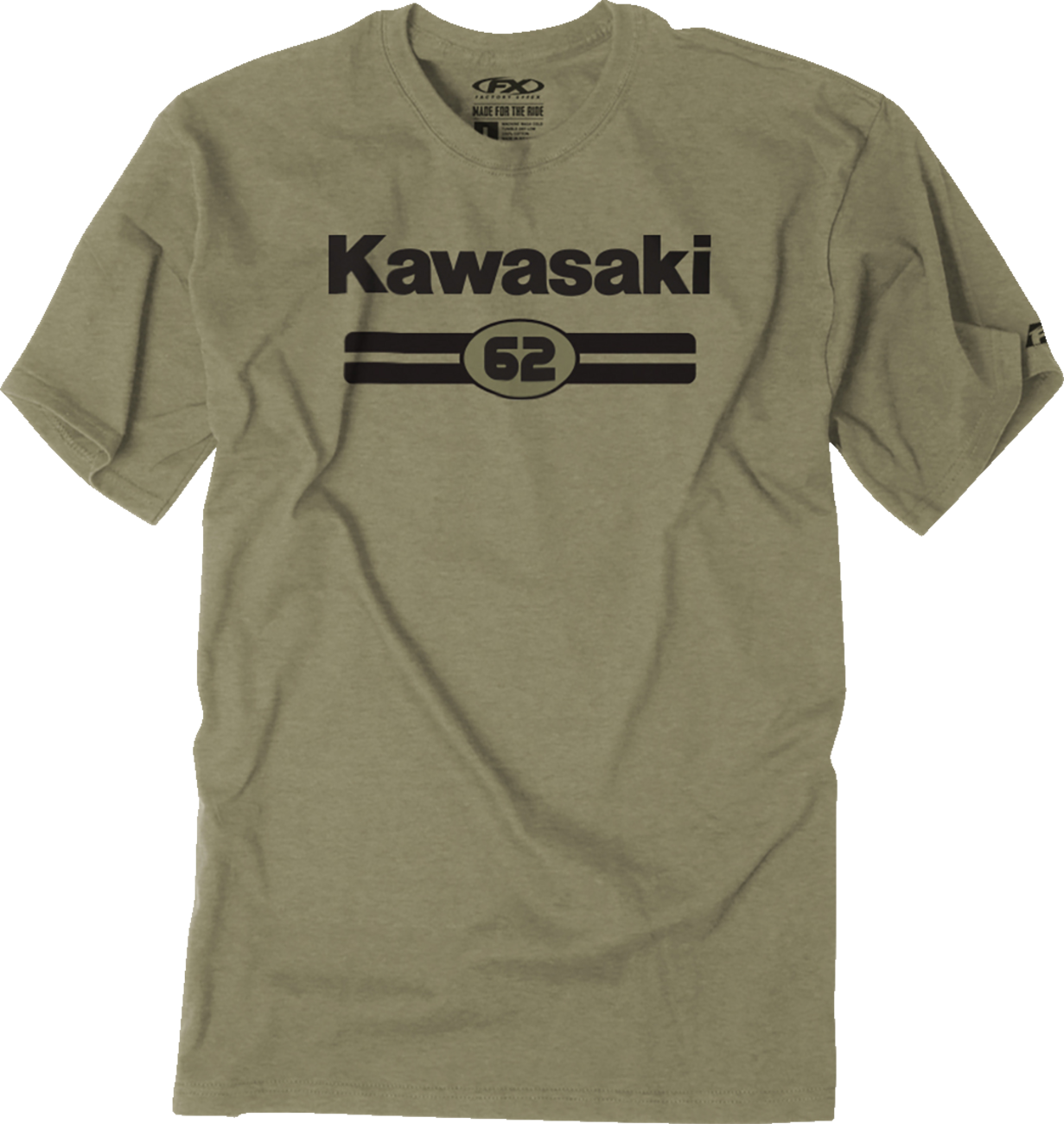FACTORY EFFEX Kawasaki Sixty Two T-Shirt - Heather Olive - Large 27-87124