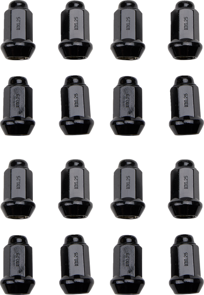ITP Lug Nuts - 60° Tapered - Black - M10 x 1.25 - 16 Pack BLUG14BX