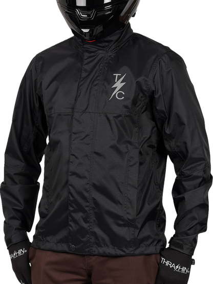 THRASHIN SUPPLY CO. Mission WP Rain Jacket - Black - Large TMJ-15-10