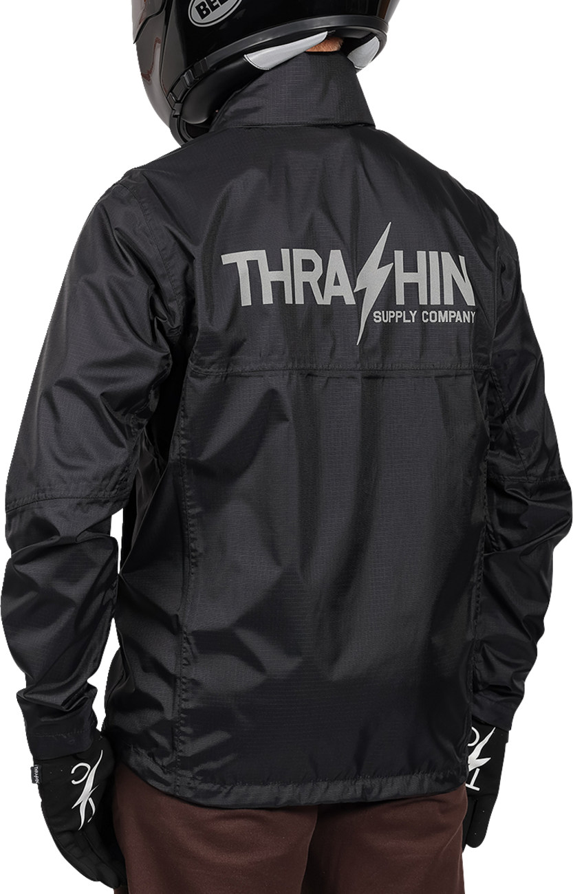 THRASHIN SUPPLY CO. Mission WP Rain Jacket - Black - Medium TMJ-15-09