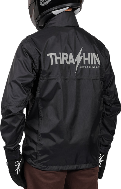 THRASHIN SUPPLY CO. Mission WP Rain Jacket - Black - Large TMJ-15-10