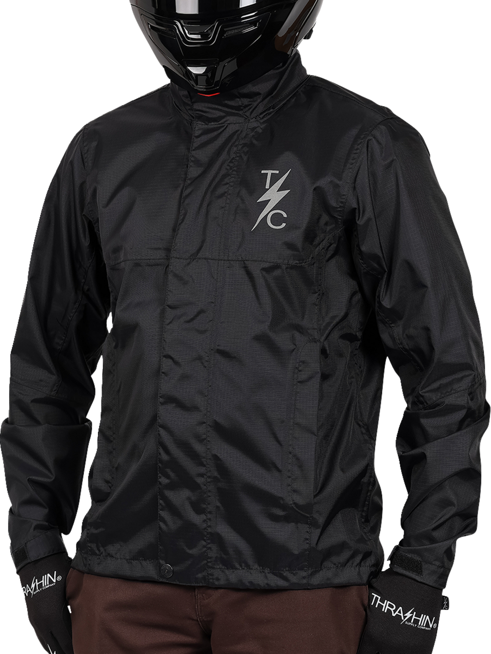 THRASHIN SUPPLY CO. Mission WP Rain Jacket - Black - 3XL TMJ-15-13