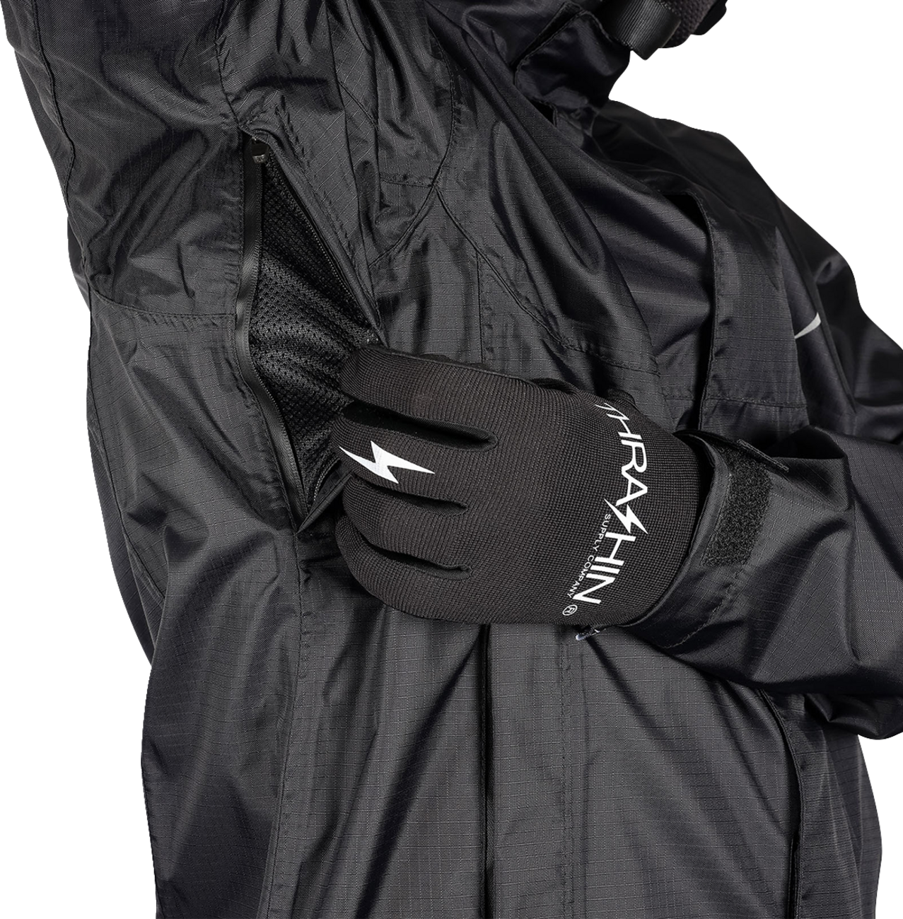 THRASHIN SUPPLY CO. Mission WP Rain Jacket - Black - 2XL TMJ-15-12
