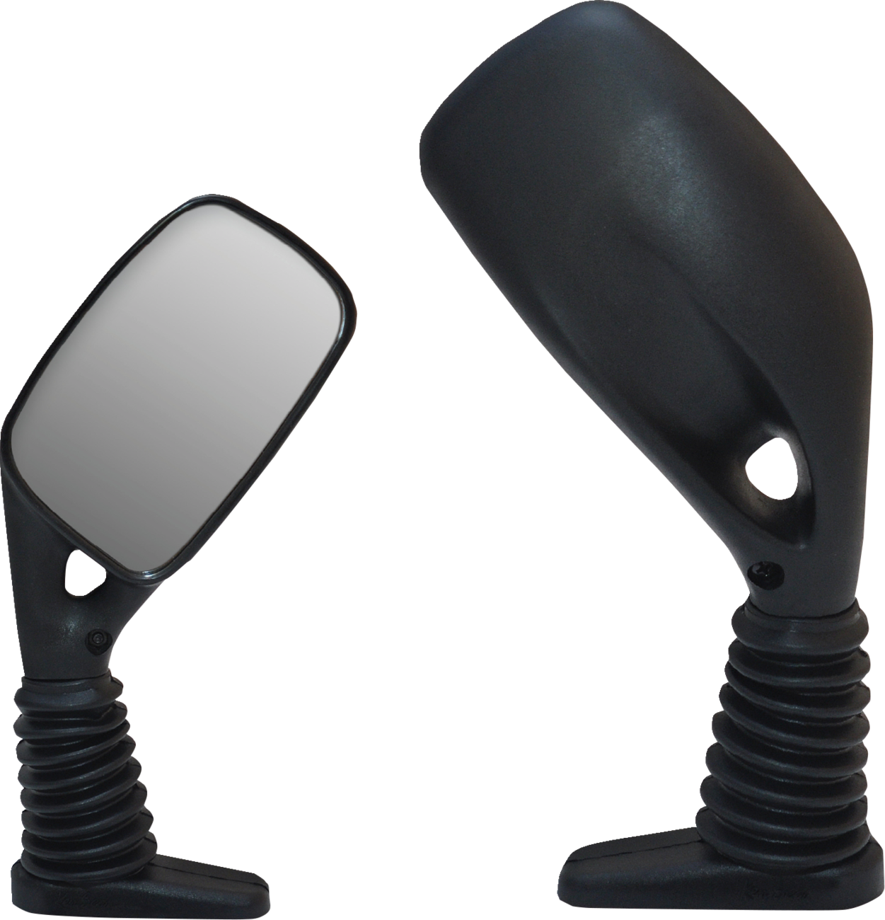 PARTS UNLIMITED Mirrors - Side View - Rectangular - Black - Pair 97040