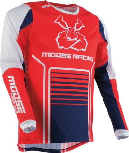 MOOSE OFFROAD Agroid Jersey - Red/White/Blue - Medium 2910-7501