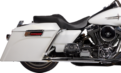 DRAG SPECIALTIES SEATS Freedom Seat - Vinyl - Double Diamond Black Stitch - FLH '97-'07 08011504-4676B