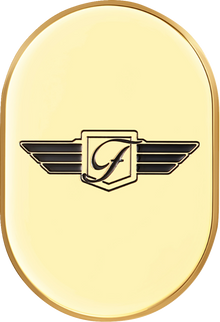 FIGURATI DESIGNS Antenna Cover - Right Rear Fender - FD Logo - Gold FD-01-AC-GLD-RT