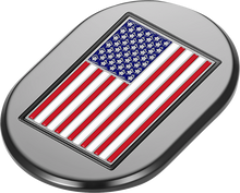 FIGURATI DESIGNS Antenna Cover - Left Rear Fender - American Flag - Black FD21-AC-BLK-LT