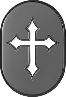 FIGURATI DESIGNS Antenna Cover - Right Rear Fender - Cross - Black FD41-AC-BLK-RT