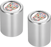 FIGURATI DESIGNS Docking Cover - Medium - Mirror Polished - Sugar Skull FD30-DC-27-30-SS