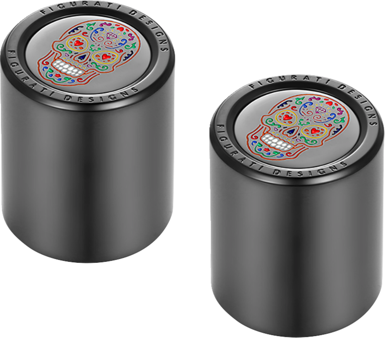 FIGURATI DESIGNS Docking Cover - Medium - Black - Sugar Skull FD30-DC-27-30-BLK