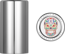 FIGURATI DESIGNS Docking Cover - Long - Mirror Polished - Sugar Skull FD30-DC-25-45-SS