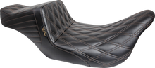 LE PERA Tailwhip Seat - Double Diamond w/ Chestnut Thread - Black - FL '08-'24 LK-587DD-CHET