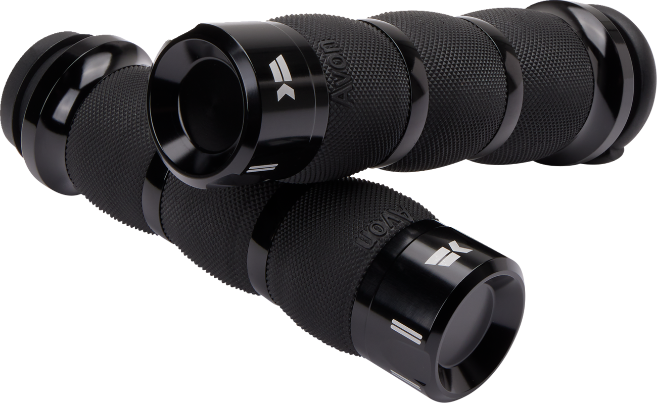 KHROME WERKS Klassic Grips - Air Cushion - TBW - Black 500190