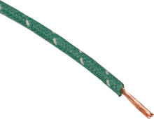 NAMZ 25' Cloth-Braided Wire Spool - 16 Gauge - Green/White NCBW-89