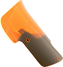 KLOCK WERKS Kolor Flare™ Windshield - 8" - Orange Ice - Indian KWW-04-0619