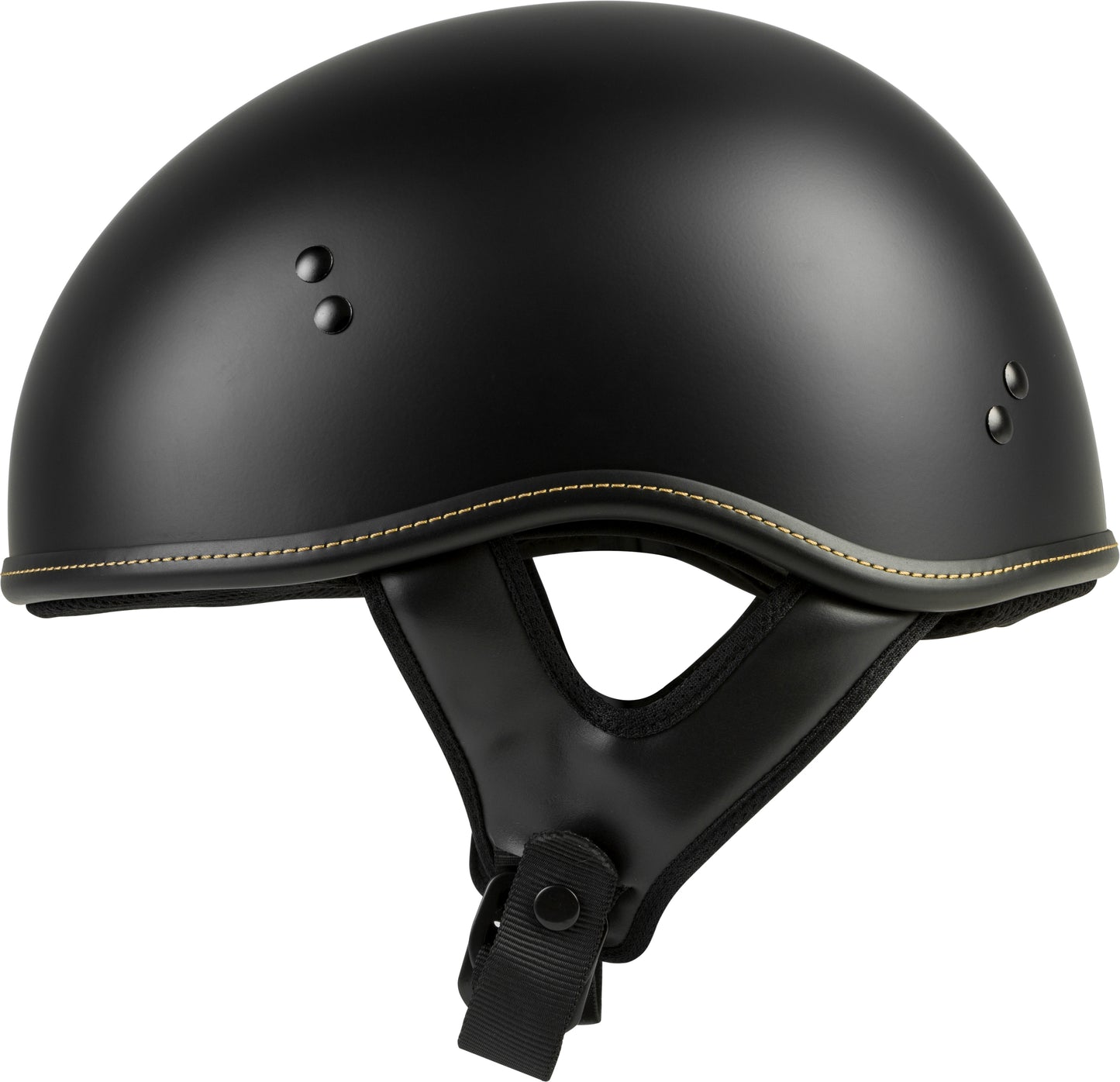 .357 Solid Half Helmet Matte Black Xs