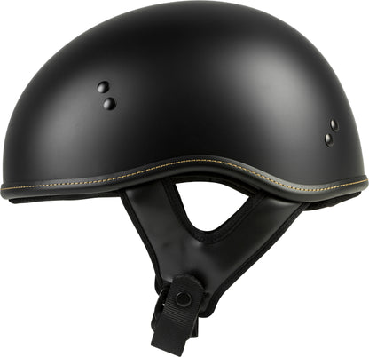 .357 Solid Half Helmet Matte Black Sm