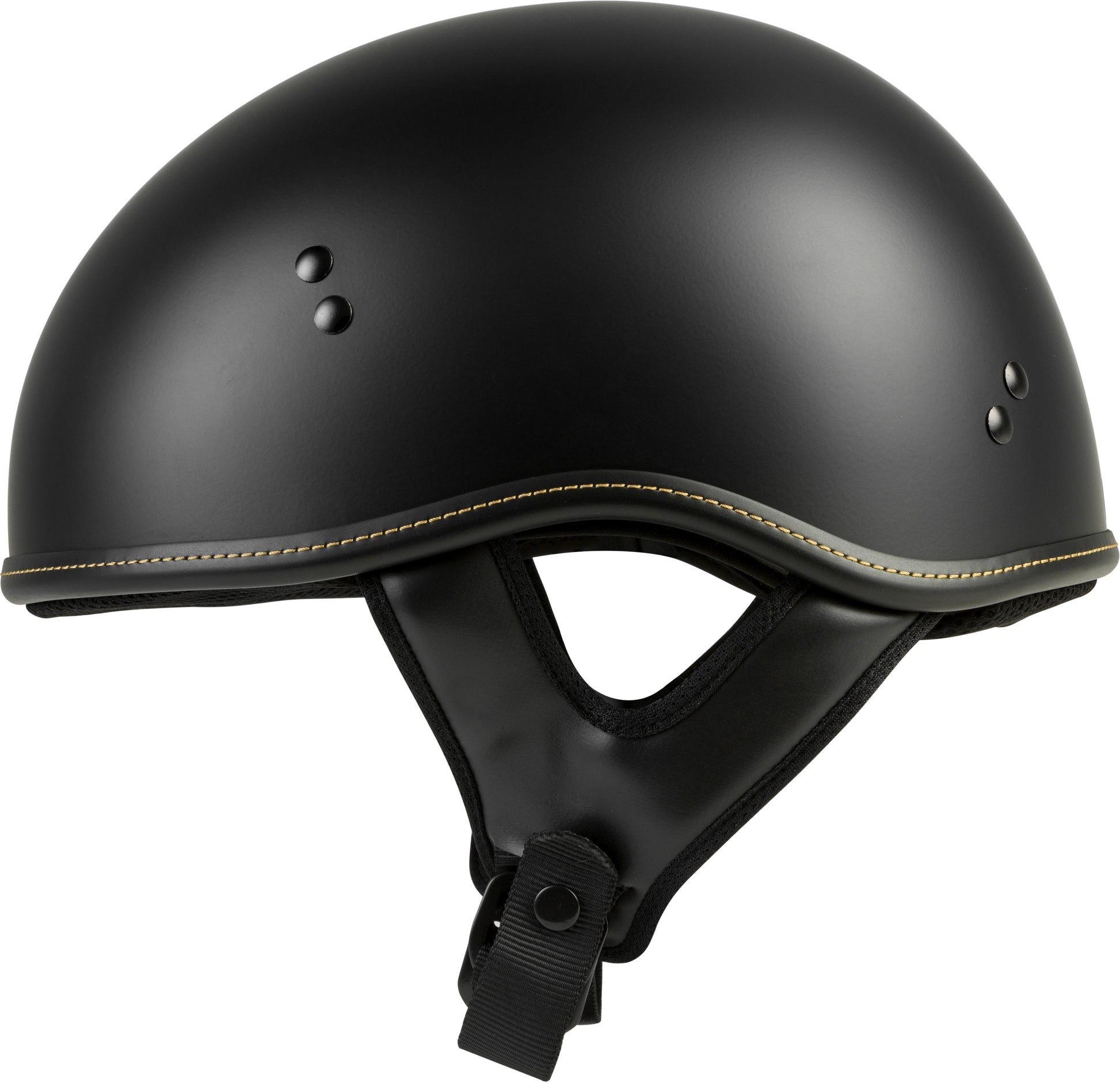 .357 Solid Half Helmet Matte Black Xl