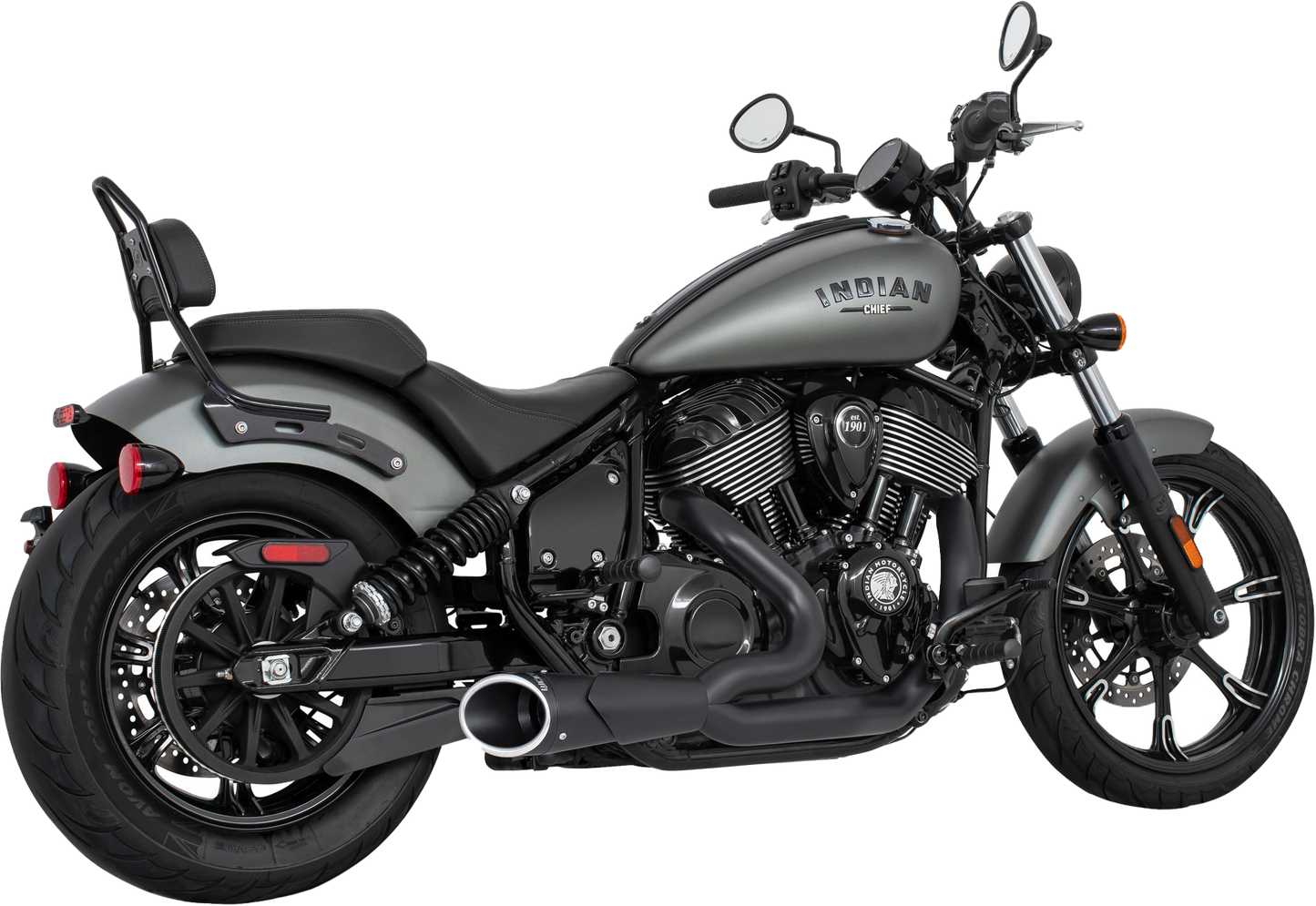 Shorty 2 1 4.5" Combat End Cap Indian Chief Bk/Bk