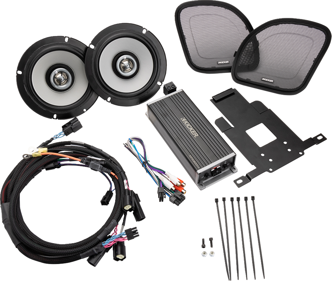 KICKER 6-1/2" Speaker/300 W Amplifier Kit - Road Glide 50HDR154
