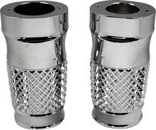 EDDIE TROTTA DESIGNS Fork Slider Covers - Chrome - Cross-Cut TC-WT962