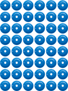 WOODY'S Support Plates - Grand Digger® - Blue - Round - 48 Pack ARG-3825-48