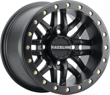 RACELINE WHEELS Wheel - Ryno - Beadlock - Front/Rear - Black/with Black Ring - 14x7 - 4/156 - 5+2 (+10 mm) A91B-47056-52