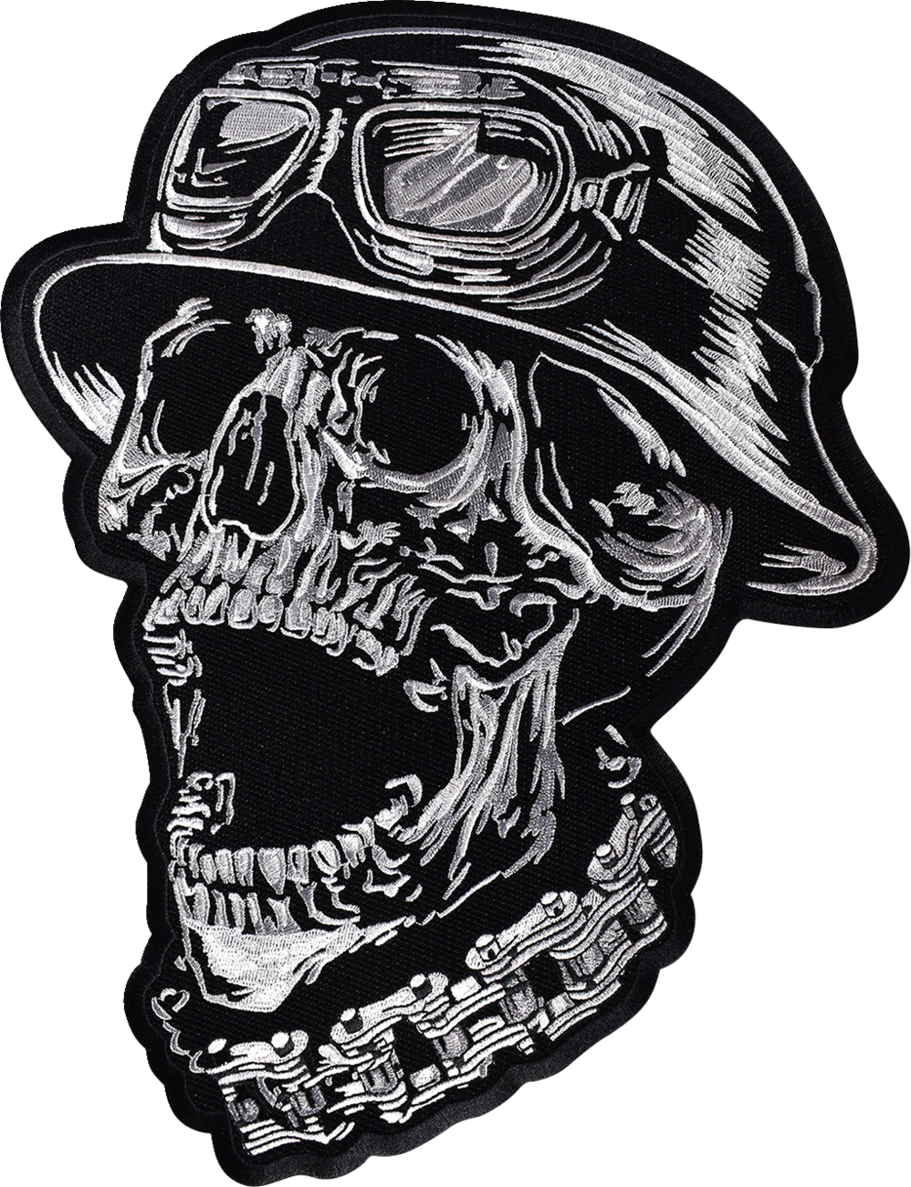 LETHAL THREAT FTW Helmet Skull Embroidered Patch - Large LT30245