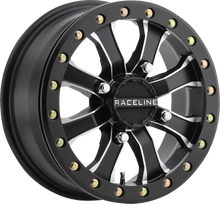RACELINE WHEELS Wheel - Black Mamba - Beadlock - Front/Rear - Black/Machined - 15x6 - 4/156 - 5+1 A71MB-56056-51