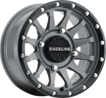 RACELINE WHEELS Wheel - Trophy - Simulated Beadlock - Front/Rear - Stealth Gray - 15x7 - 4/156 - 5+2 (+10 mm) A95SG-57056+10