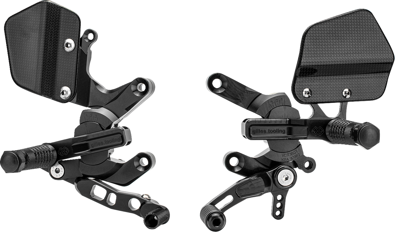 GILLES TOOLING Adjustable Rearset - Black - KTM VCR-KT03-B
