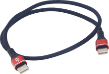 RIDEPOWER Male USB-C to Male USB-C Cable - Phone - Fast/Charger - 24" - Black/Red RPUSBCUSBC24