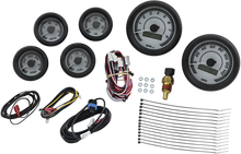 DAKOTA DIGITAL MVX-8K Series Analog/Digital 6-Gauge Kit - Black Bezel - White Face with Gray Background MVX-8604-WG-K