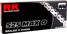 RK 525 Max O - Drive Chain - 130 Links - Black/Chrome 525MAXO-130-BC