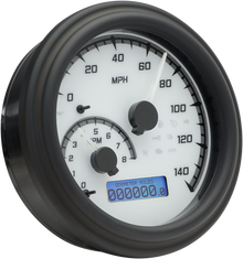 DAKOTA DIGITAL MVX Series Fatbob Analog/Digital Gauge System - White/Gray/Black MVX-2004-WG-K