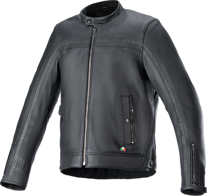 ALPINESTARS Dyno Leather Jacket - Black/Black - 2XL 3103924-1100-2X