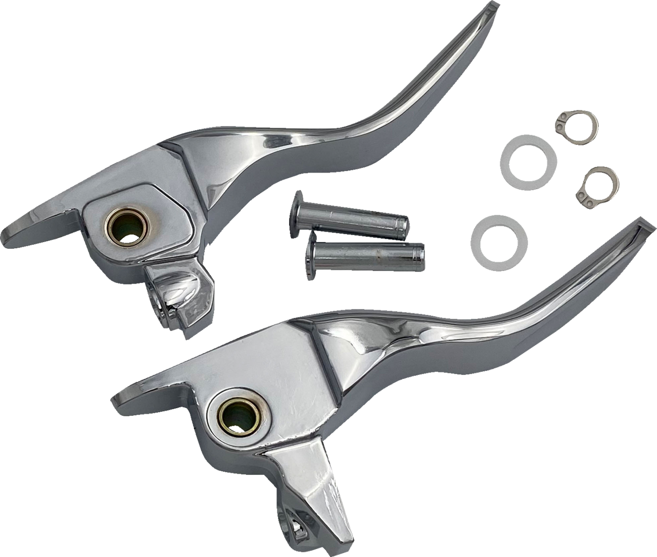 DRAG SPECIALTIES Short Lever Set - Chrome H07-0595S