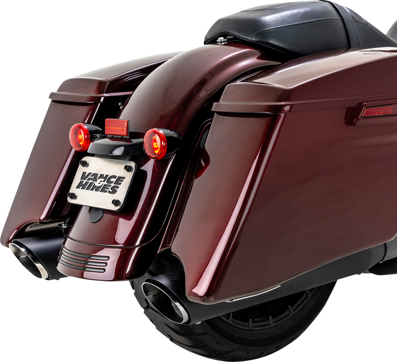 VANCE & HINES Twin Slash Slip-On Muffler - Black 46672