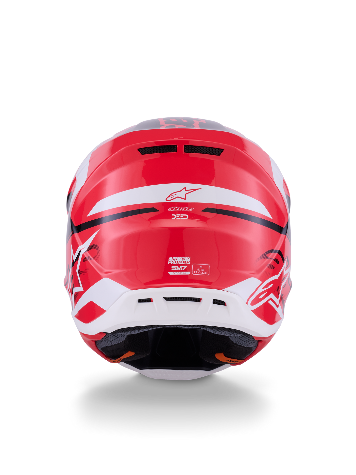 Sm7 Deed Helmet Red/Blk/Wht Glossy Sm