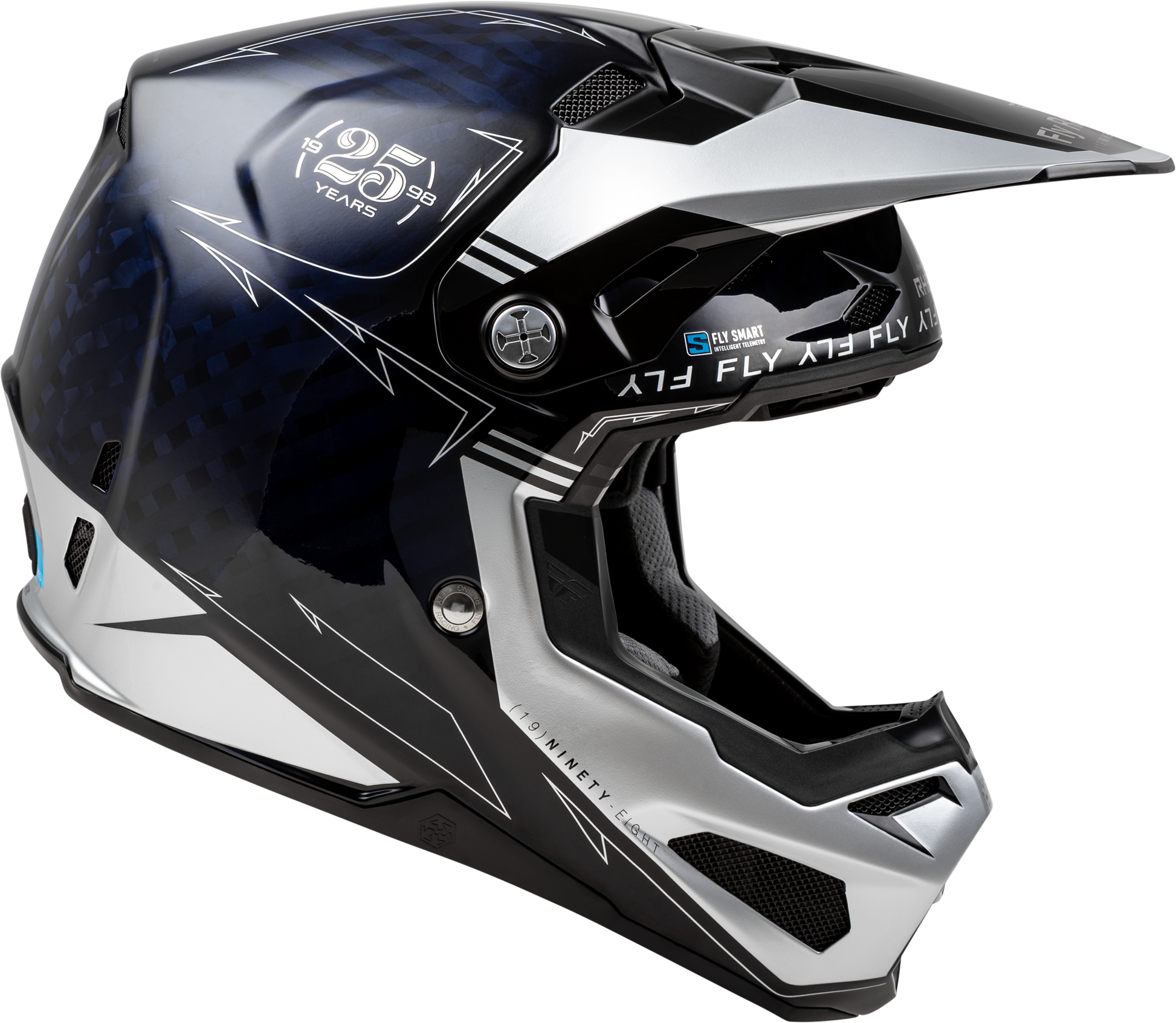 Formula S Carbon Legacy Helmet Blue Carbon/Silver 2x