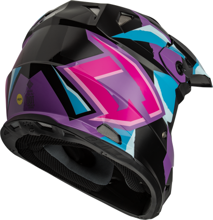 Mx 96 Splinter Helmet Black/Purple/Blue Md