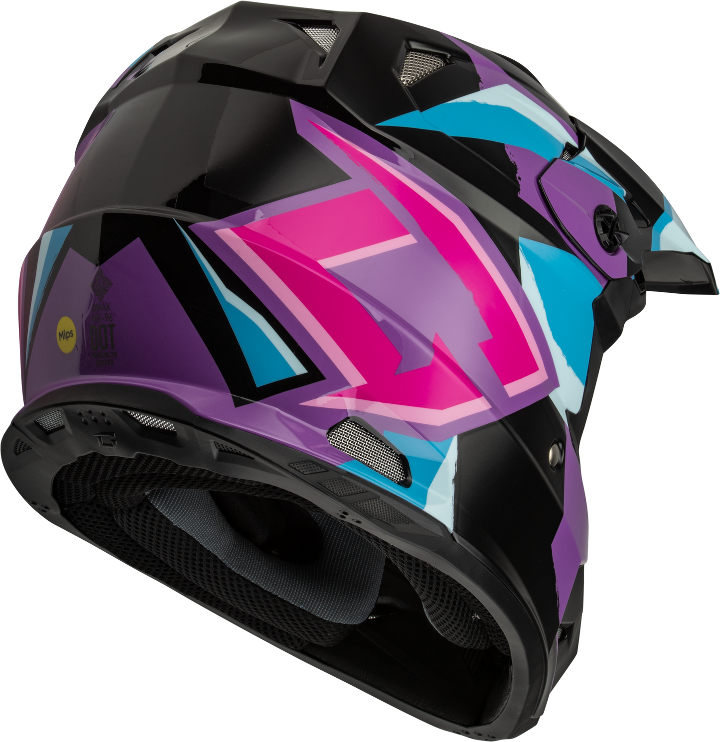 Mx 96 Splinter Helmet Black/Purple/Blue Sm