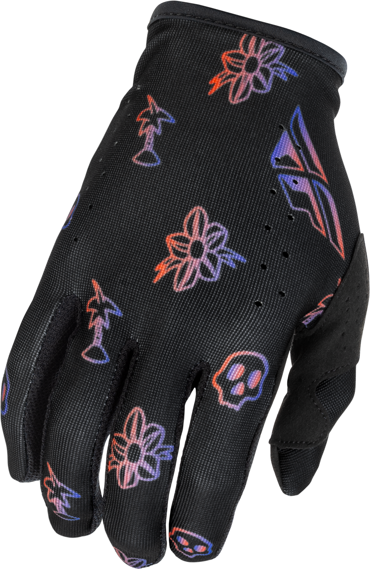 Youth Lite Outline Gloves Black/Red/Purple Ym