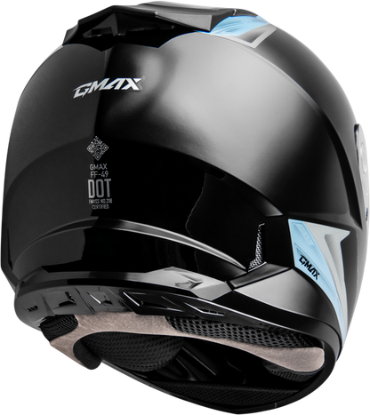 Ff 49 Syth Helmet Black/Silver Blue 2x