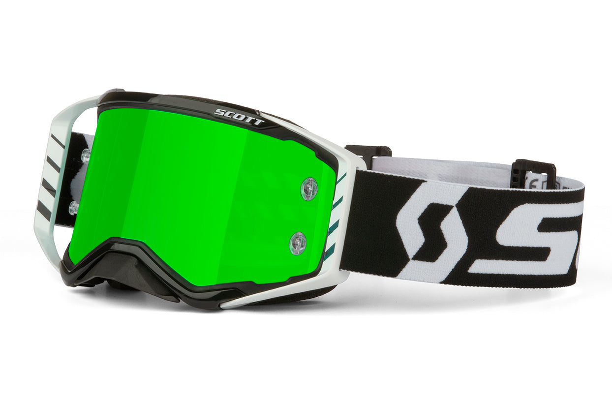 Prospect Goggle Black/White W/ Grn Chrome Works Plus Clr Afc