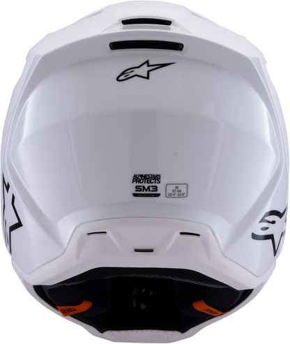 Sm3 Solid Helmet White Glossy Sm