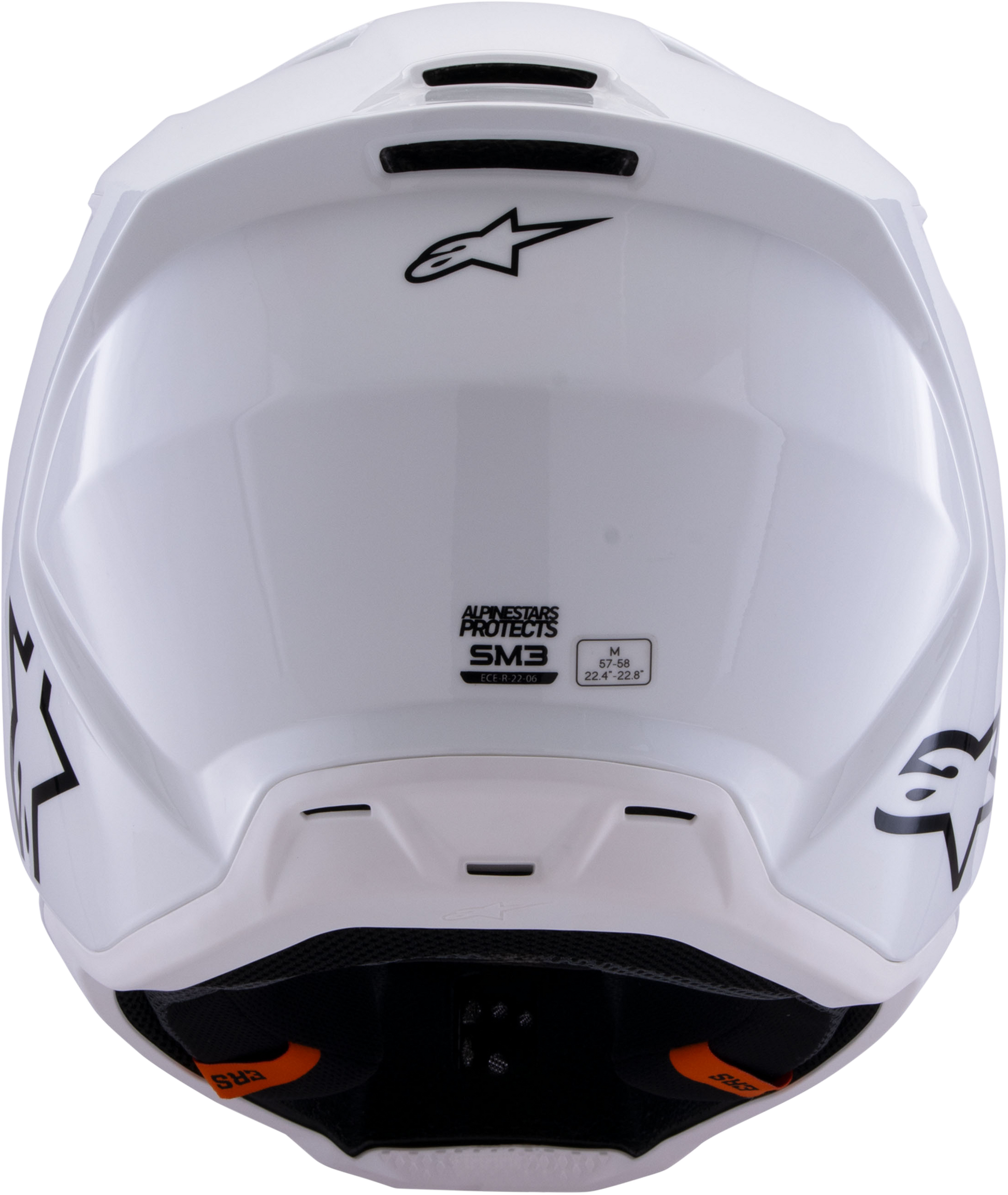 Sm3 Solid Helmet White Glossy Md