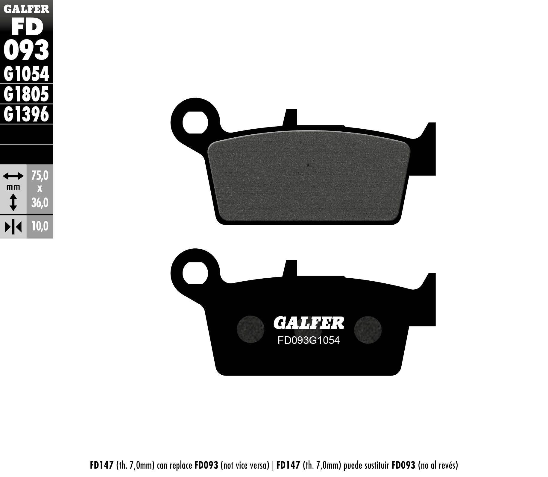 Brake Pads Semi Metallic Fd093g1054