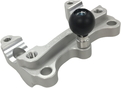 Handlebar Risers Tour W/Ram Ball Silver Tri